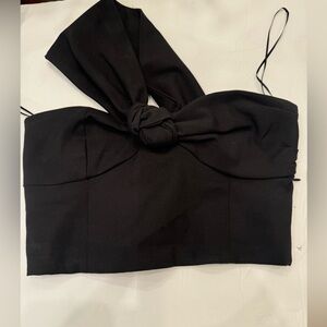 Zara one shoulder cropped top